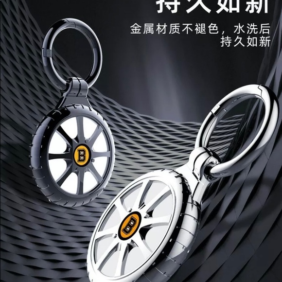 Airtag Metal case Shell Keychain Key-ring - Picture 10 of 12